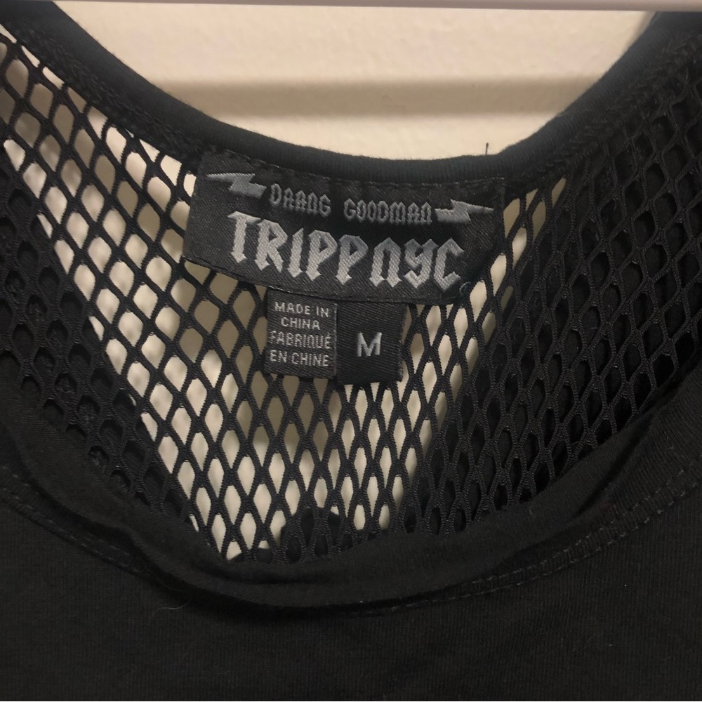 NWOT! Tripp NYC Black Fishnet Back Tie - Picture 4 of 7